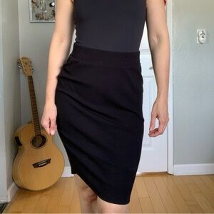 3/$20 Bar III Black Ribbed Knit Pencil Skirt M